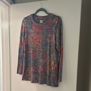 NIC+ZOE Multi-Color Long Sleeve Tunic Style Sweater